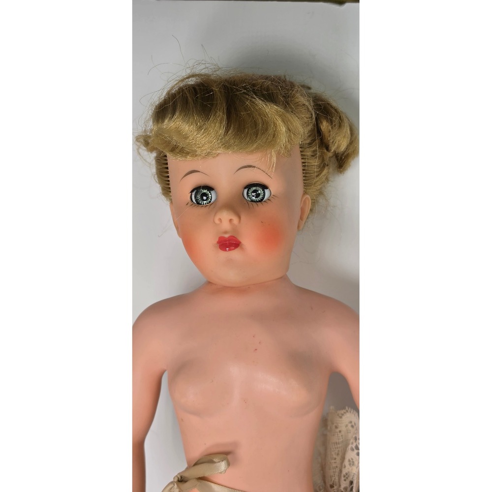 Vintage 20 Inch Fashion Doll Blonde Hair Sleep Eyes Marked VH-2 11 Retro Vinyl